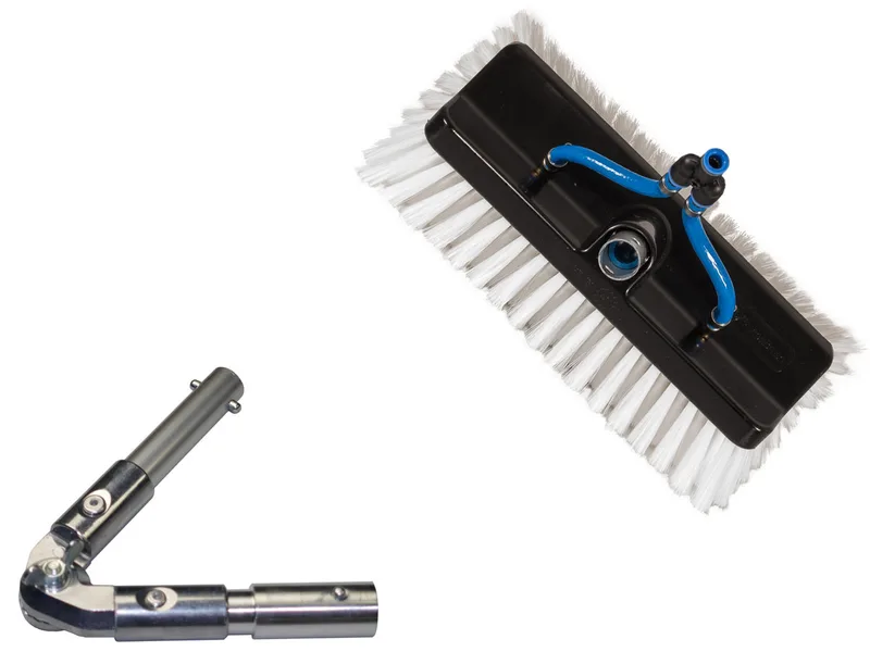 QLEEN schuine wasborstel + aluminium gewricht